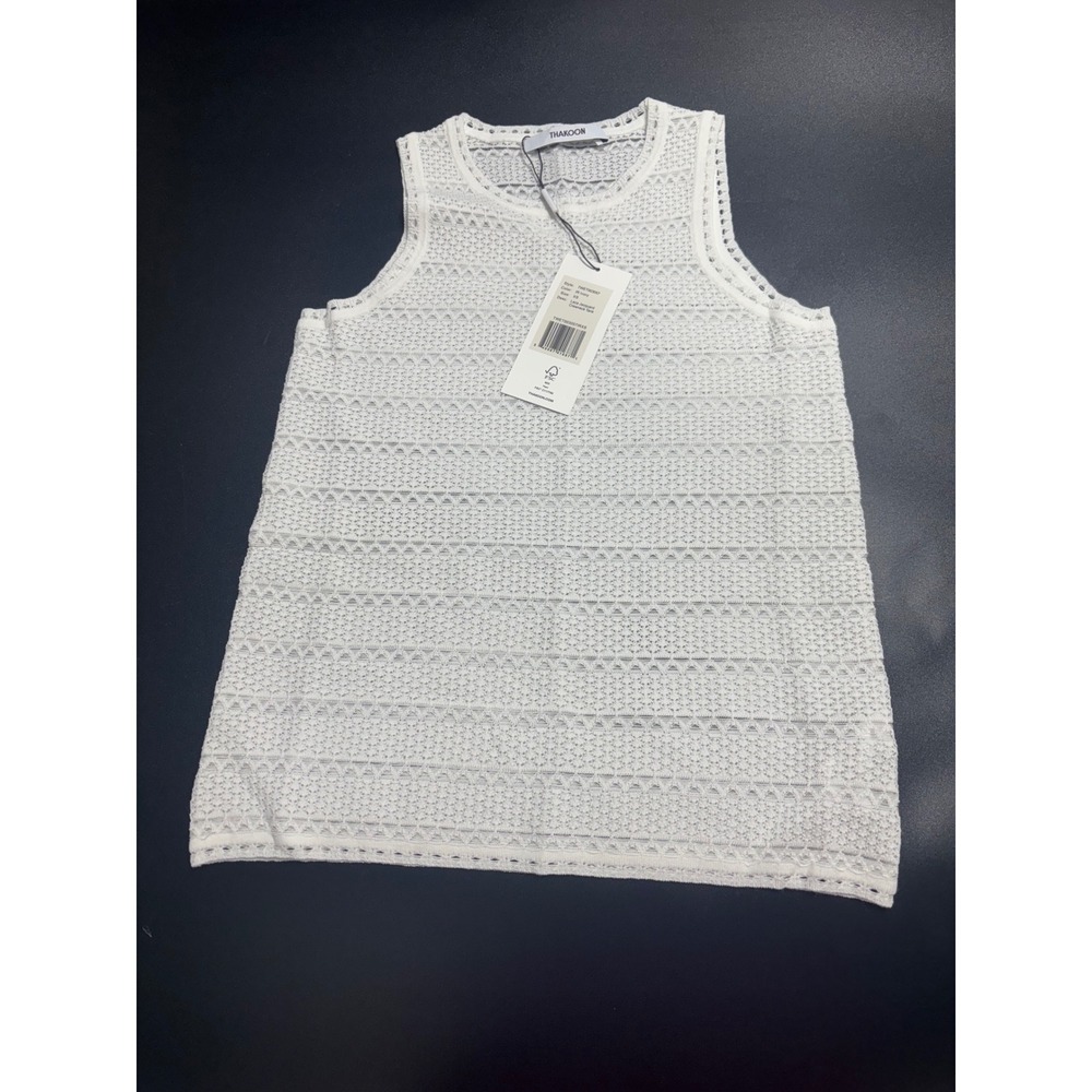 Thakoon NEW Lace Jacquard Crewneck Tank in Ivory Size‎ X-Small